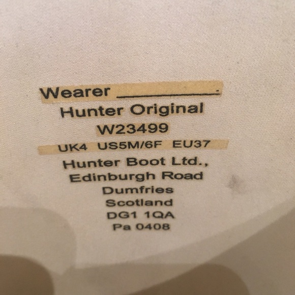 🌲VINTAGE ORIGINAL HUNTER TALL RAIN BOOTS🌲 - Picture 3 of 8